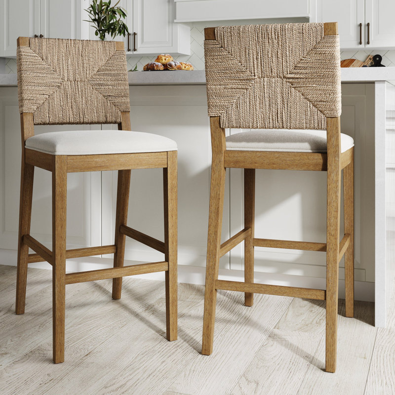Tabouret Constance,  Crème / brun clair, Tabouret de comptoir (siège d'une hauteur de 24 p, 2