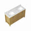 Meuble-lavabo double 60 po avec plateau en granite blanc Riverford-120334988
