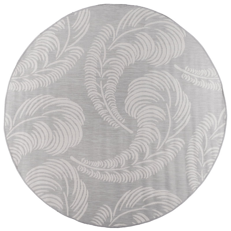 Tapis d'intérieur Leemichael Feathers, Rond 6 pi 7 po