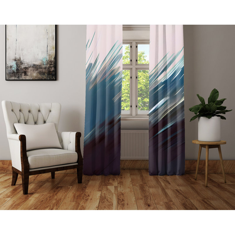 Paire de rideaux semi-transparents en polyester Darikson, L 40 po x L 82 po