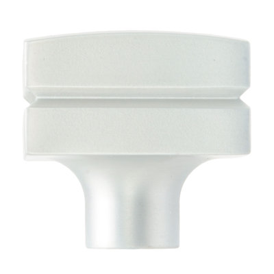 Square large aluminum knob, in Satin Nickel