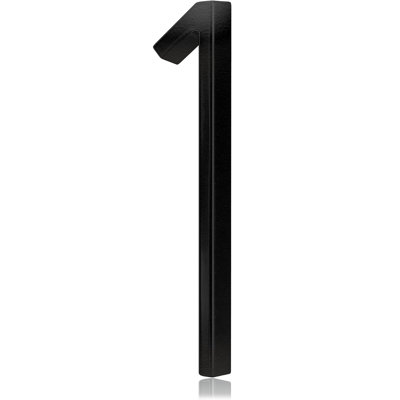 Numéro de maison 5 po en acier inoxydable flottant moderne - Finition noire résistante aux intempéries