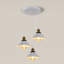 Vintage 3-Light White Iron Cone Pendant Ceiling Light
