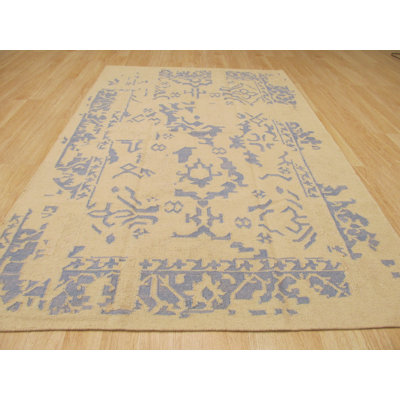 8x10 Ivory Flat Weave Wool Fragmented Border Geometric Modern Contemporary Carpet Rug