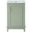 Meuble-lavabo de salle de bain 50 cm, lavabo en céramique, gain de place, nombreux rangements, compact et pratique.