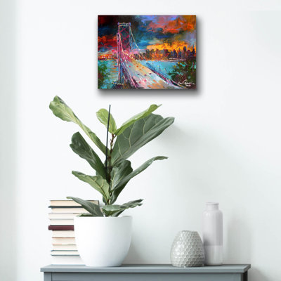 «San Fran» par Richard Wallich, art mural en verre acrylique