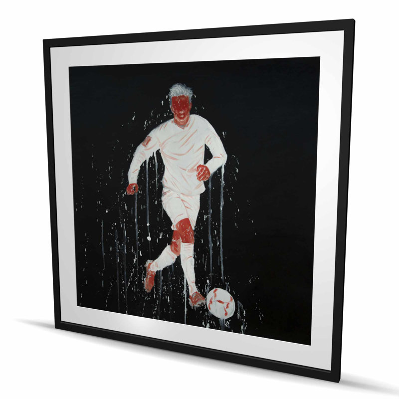 Soccer Player - Modern Loisirs, impression encadrée avec passe-partout