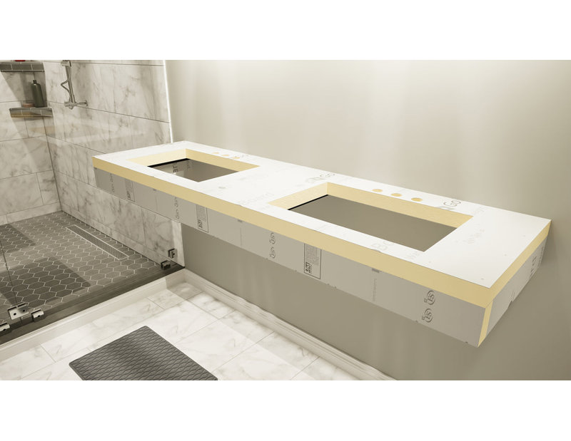 36 po x 21 po x 4 po L'ensemble de coiffeuse flottante Free Original avec GoBoard® - support de coiffeuse Original®