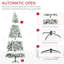 Arbre de Noël artificiel enneigé 9 pi avec branches réalistes, vert