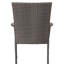 Chaises d'extérieur empilables 4 pièces avec transitionnel, profondeur 25,25, courbées, entièrement assemblées, style brun pour la vie, profondes, simples