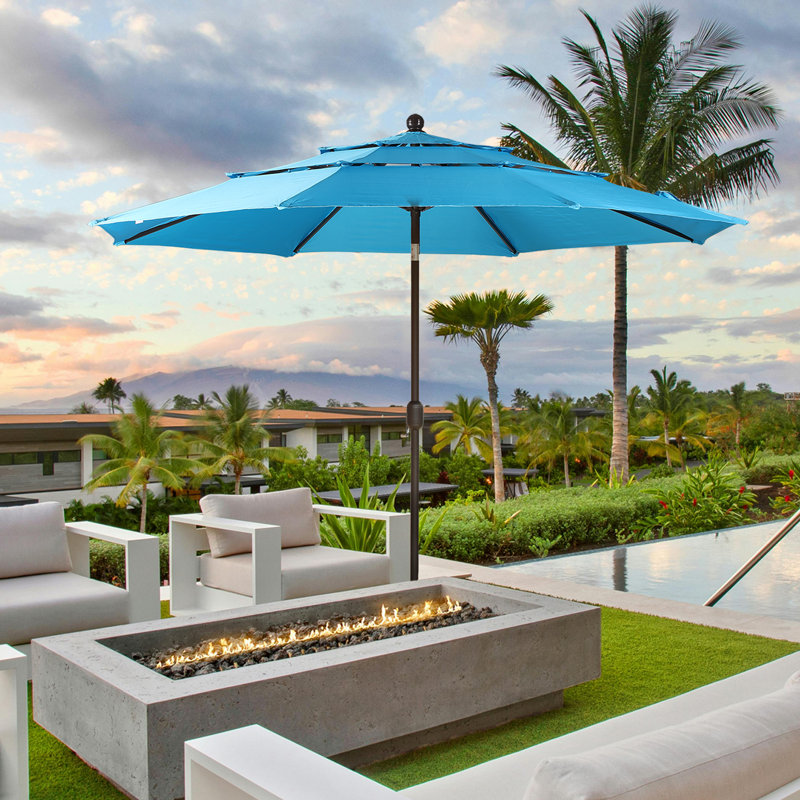 305cm Tilt Parasol, Light Blue