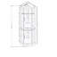 Vitrine de coin lumineuse avec portes et tablettes en verre trempé - rangement élégant en chêne pour le salon et la chambre à coucher - chêne-1051096271