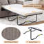 Canapé-lit simple 47,2 po avec canapé-lit, matelas pliable, table d'appoint pliable, pochette de rangement latérale et deux ports USB pour le salon-451900078