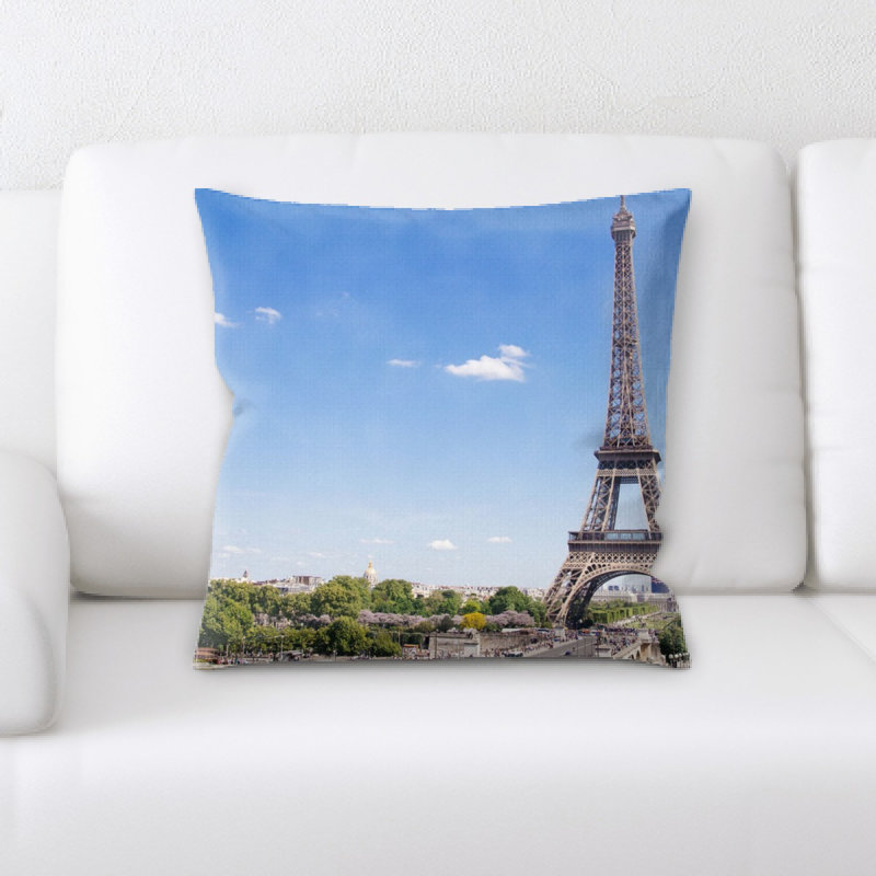 Eiffel Tower Square Pillow Cover & Insert