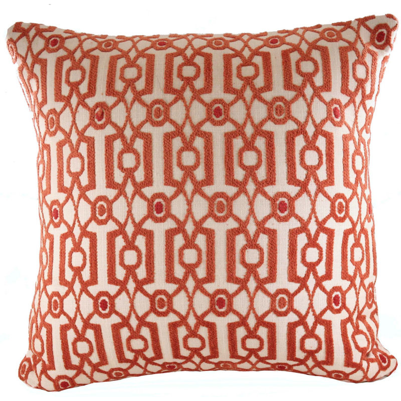 Housse et insert de coussin carré mattalyn and Rennie & rose, 17 po x 17 po, Orange / Havane