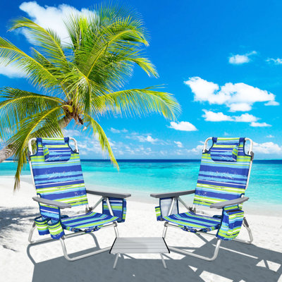 Hentges Reclining Beach Chair with Table