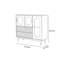 Commode décorative stratifiée à porte en verre