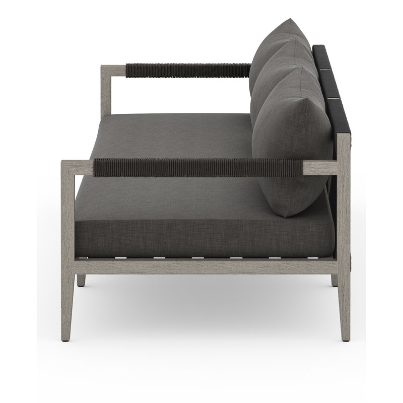Sherwood Outdoor 3 - Seat Patio Sofa, Weathered Gray, Stone Gray