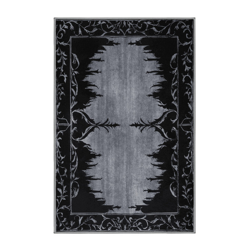 Black Rosewood Rug, Rectangle 2' x 3'