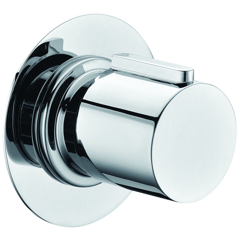 Inverseur de douche rond 3 voies, Chrome poli