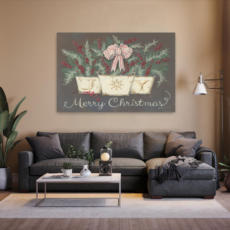 Farmhouse Joy, art hivernal contemporain, H 40 po x l 60 po