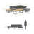 82.75'' Wide L-Shaped Aluminum Patio Sectional with Cushions