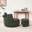 Fauteuil pivotant de 38 po en velours côtelé - et confortable pour le salon-72320606
