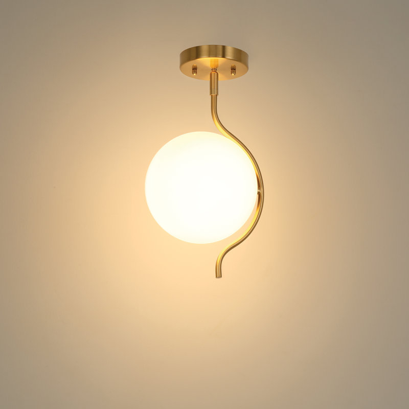 Glass Semi Flush Mount