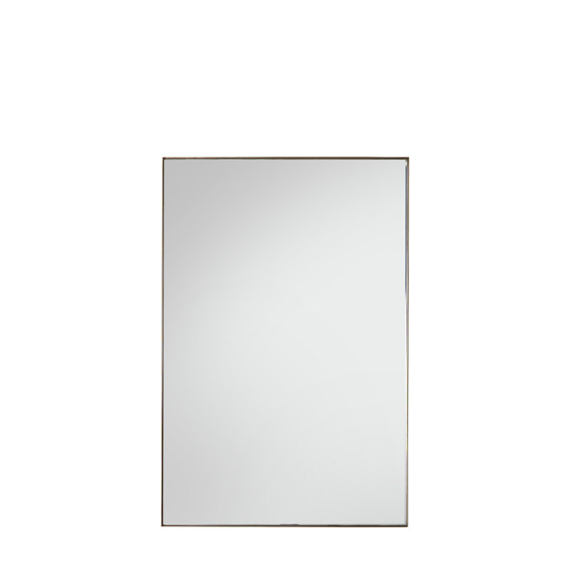 Brette Metal Flat Wall Mirror, Bronze