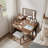 Solid Wood Makeup Vanity, Detachable Mirror, Adjustable Lighting, Equipped with Three Drawers-131238107-107934571