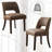 Faux Leather Upholstered Back Side Dining Chair (Set of 4)-589035968-588950989