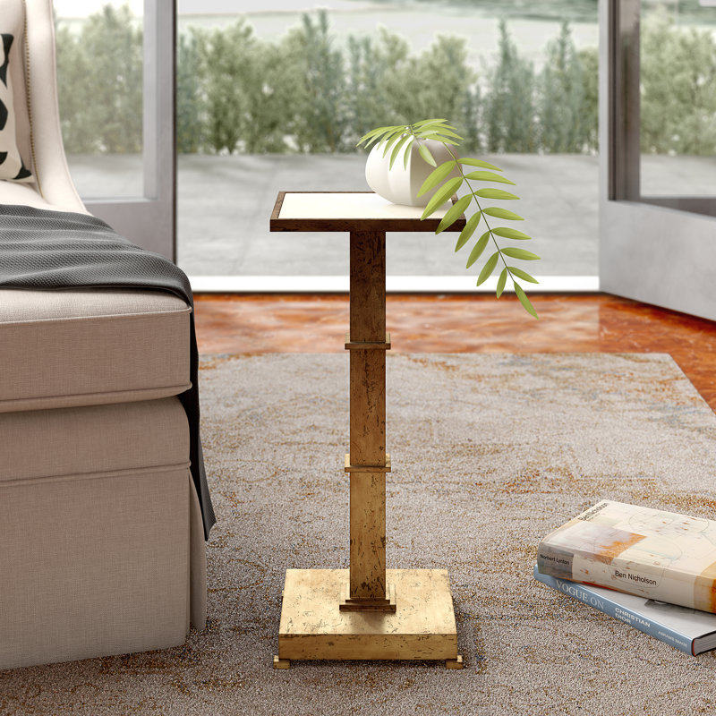 Blake Marble End Table, Gold