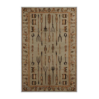 Tapis brun français lavable à la machine