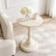 Table d'appoint ronde vintage avec piètement en fer noir givré pour utilisation à l'intérieur et à l'extérieur-823796474