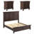 3-Piece Classic Solid Wood Bedroom Set,Includes 65" H King Size Bed And Two Nightstands,Dark Brown-957545163-957545162