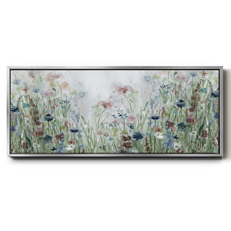 Champ de fleurs sauvages - toile encadrée, H 20 po x l 50 po