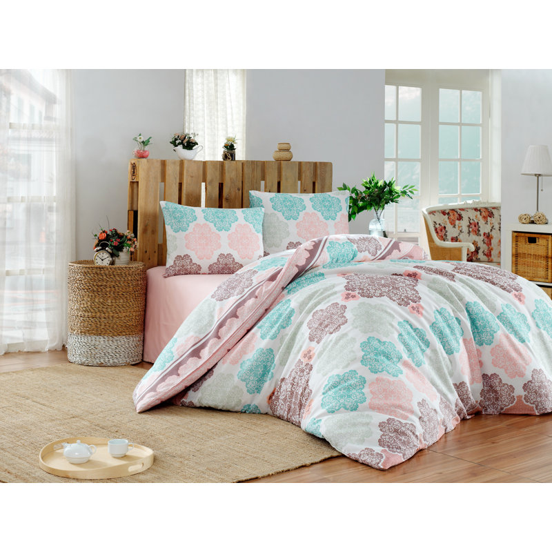 Ensemble de housse réversible pour couette, Housse de couette très grand + 2 taies d'oreiller