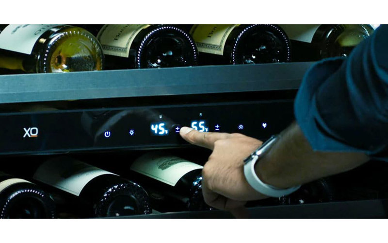 XO Appliance 24'' 46 Bottle Dual Zone Built-In Wine Refrigerator, Left Handed