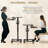 Mobile Rolling Small Table, Adjustable Height Computer Desk with Keyboard Tray-909976036