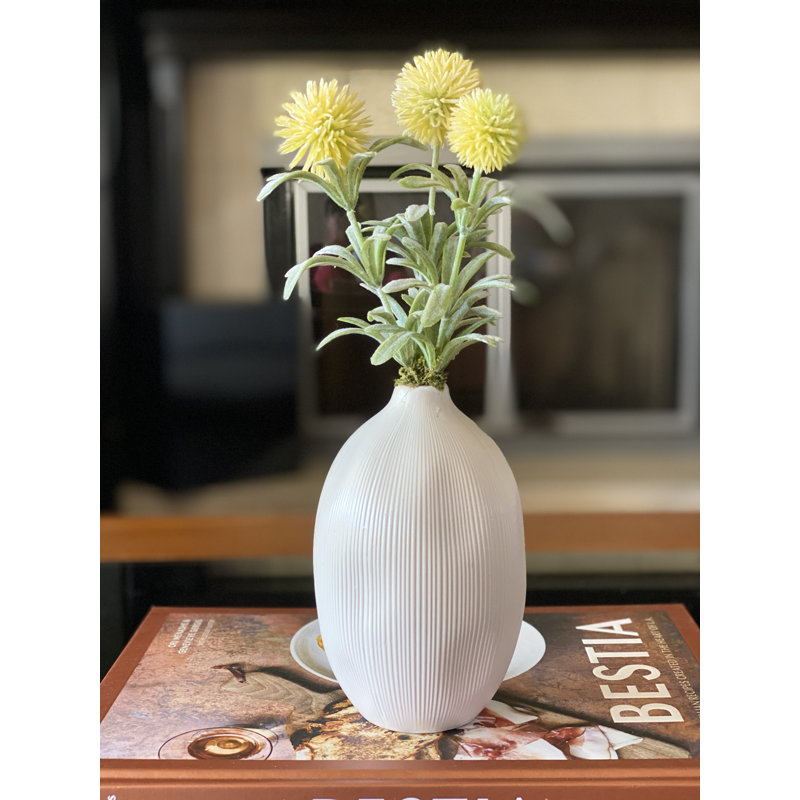 Olszewski Ranunculus Arrangement in Vase, Yellow