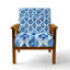 Chaise rembourrée Coastal - Fauteuil bleu Ikat-730246716