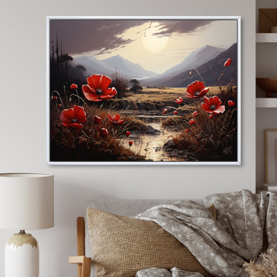 Red Crimson Flower S Embrace - Flower Canvas Prints