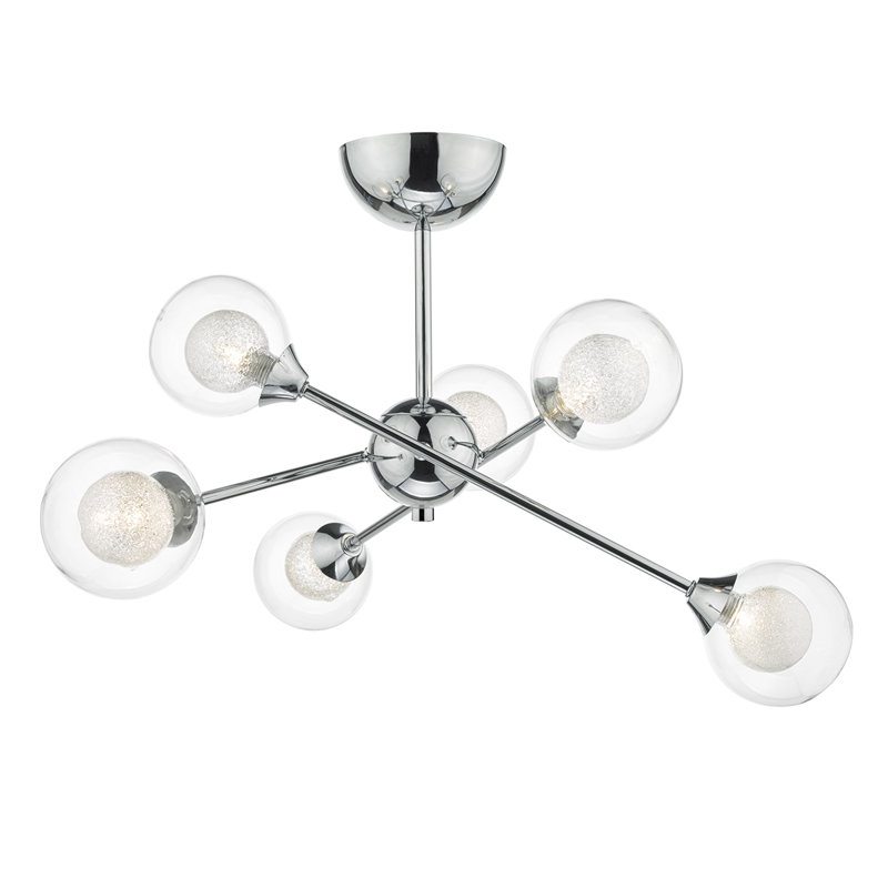 Lyndhur Glass Semi Flush Mount