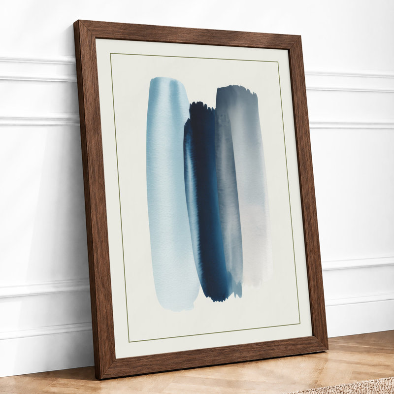 Three Brushstrokes Minimalist - Print, Walnut, A3 - 42.0 x 29.7 cm