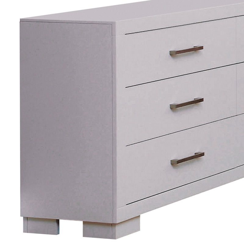 Commode double 6 tiroirs Fareid, Blanc