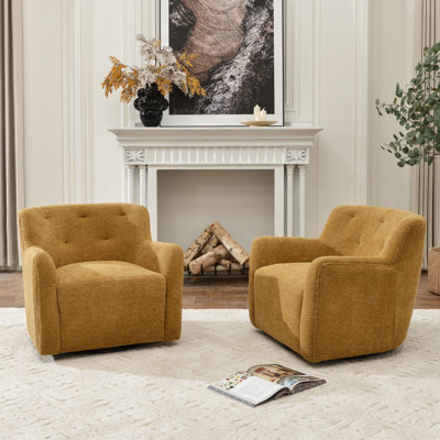 Fae Chenille Swivel Accent Chair