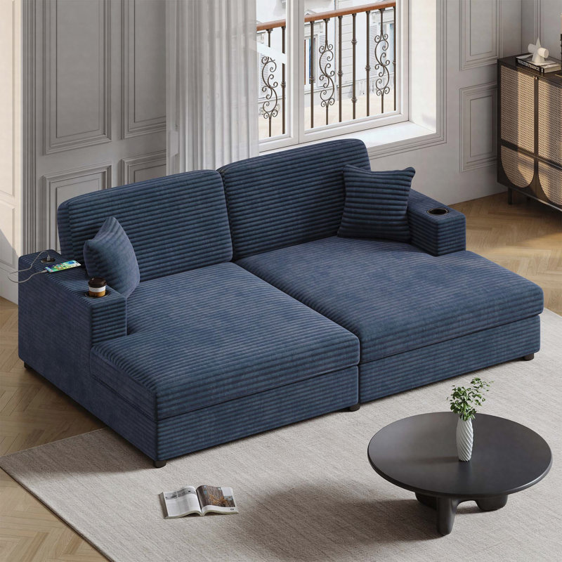 Canapé-lit 86,5 po, Blue