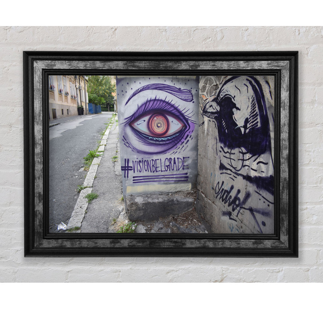 Spray Painted Eye - Einzelner Bilderrahmen Kunstdrucke