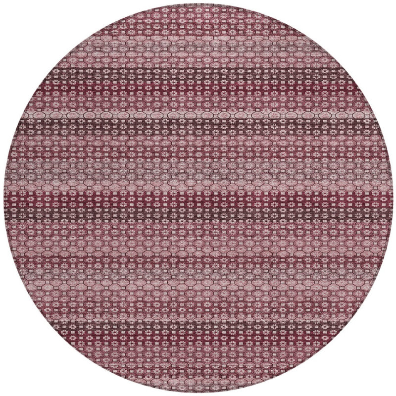 Tapis intérieur lavable rayé 8 pi