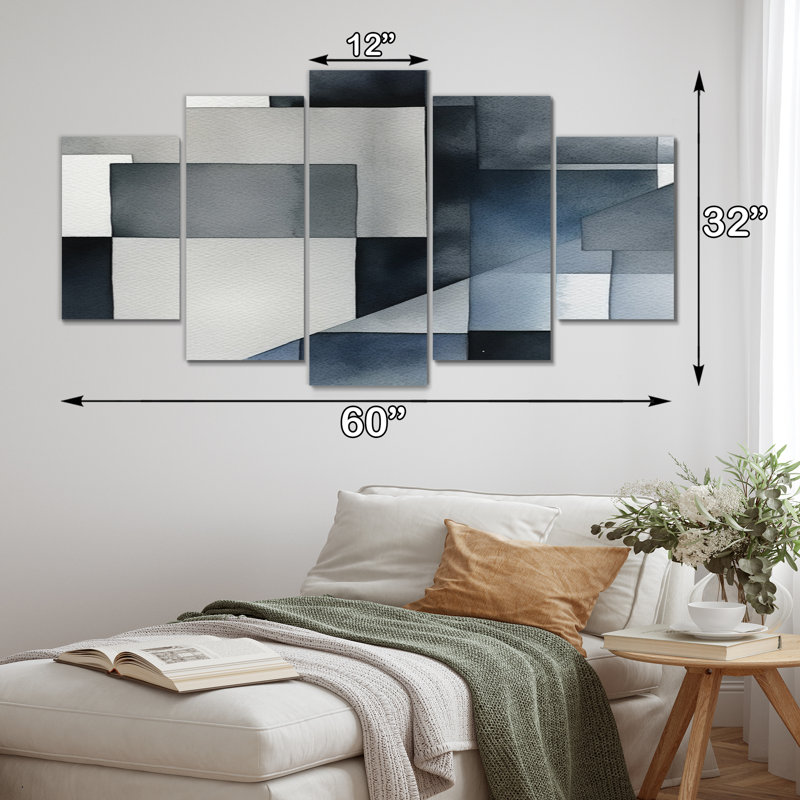 Chylynn - Art mural sur toile minimalisme - 5 panneaux
